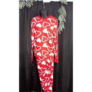 Cute Adult 2-Piece Valentine's Day Hearts 100% Snug Fit Cotton Paj